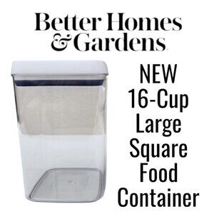 NEW Better Homes & Gardens Canister Flip-Tite Square Food Storage Container Set